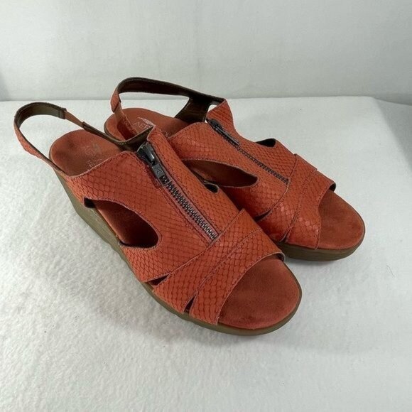 Aerosoles heel rest women's coral sandels 7.5 duffle bog leather - Picture 1 of 14